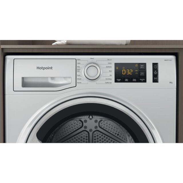 Hotpoint CreaseCare Heat Pump Tumble Dryer - Silver - 8kg - A++ Rated - NT M11 82SSK UK