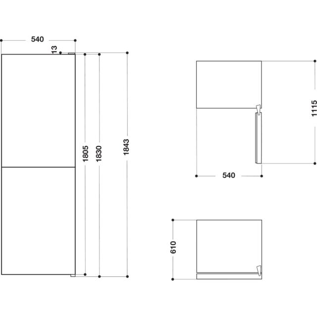 Hotpoint HBNF 55181 S UK 1 Fridge Freezer - Silver