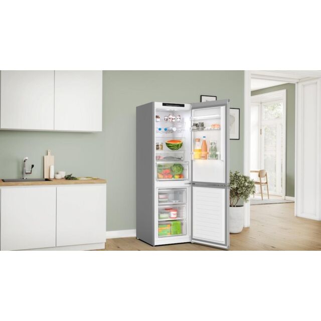 Bosch KGN362LDFG, Free-standing fridge-freezer with freezer at bottom