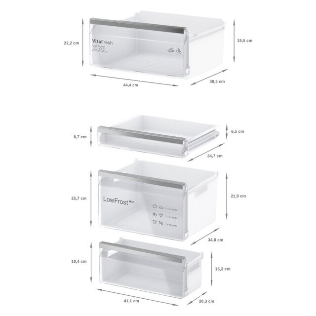 Bosch KIV86VSE0G, Built-in fridge-freezer with freezer at bottom