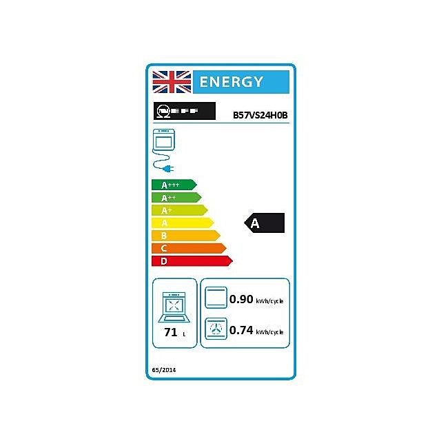 Neff B57VS24H0B, Built-in oven with added steam function