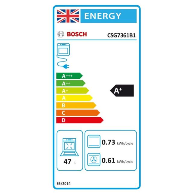 Bosch CSG7361B1, Built-in compact oven with steam function