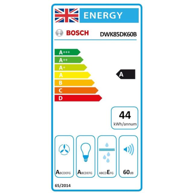 Bosch DWK85DK60B, Wall-mounted cooker hood