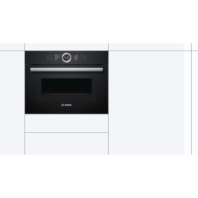 Bosch CMG676BB1, Built-in compact oven with microwave function