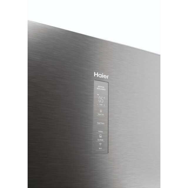Haier HTW5618DWMG 3 Door Fridge Freezer - Silver - D Rated