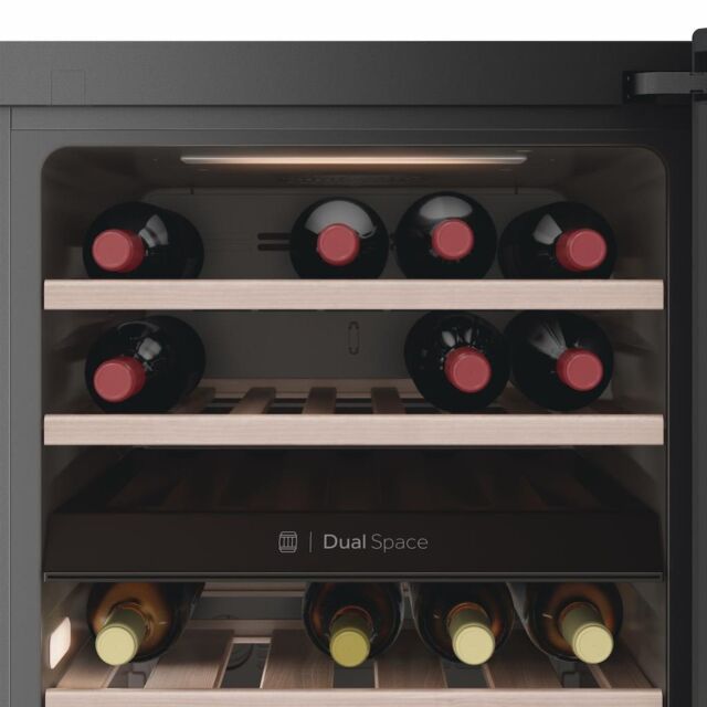 Haier HWS42GDAU1 42 Bottle Dual Zone Wine Cooler - Black