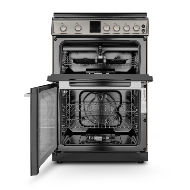 Montpellier MDOG60LS 60cm Double Gas Cooker in Silver