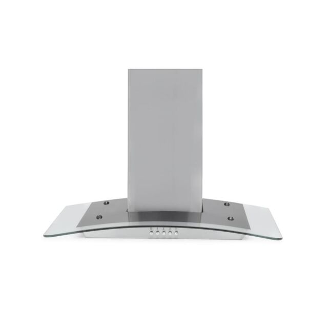 Montpellier MHG600X 60cm Curved Glass Stainless Steel Chimney Hood