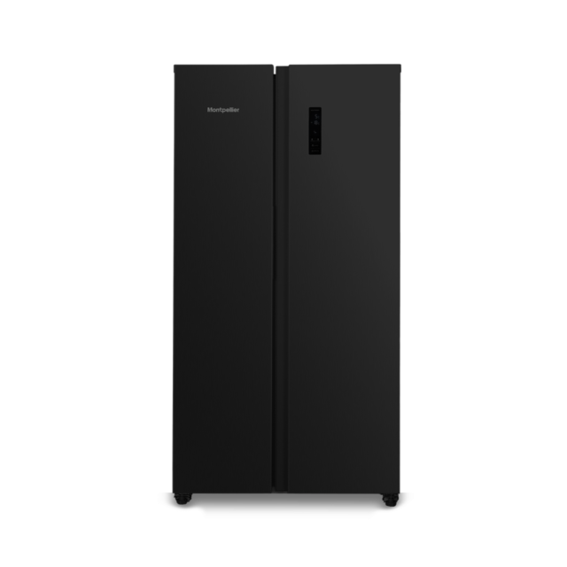 Montpellier MSBS442K American Style Side by Side Fridge Freezer - Black