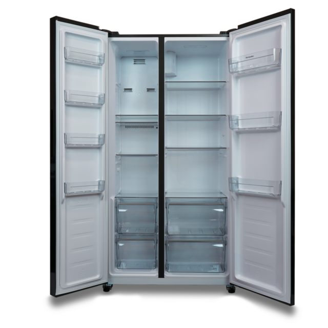 Montpellier MSBS442K American Style Side by Side Fridge Freezer - Black
