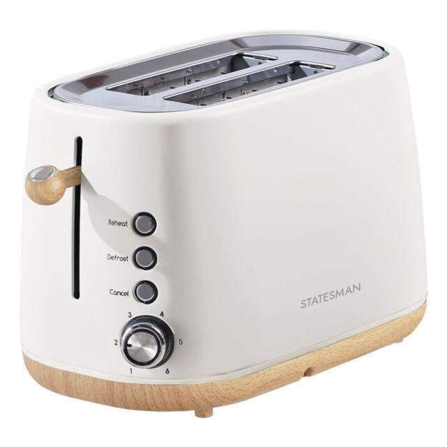 Statesman SKT05090CR 2 Slice Scandi Toaster - Cream