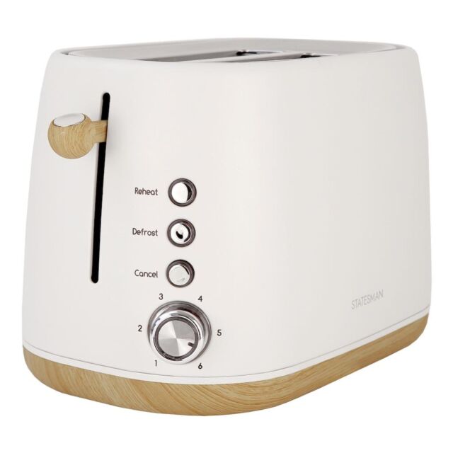 Statesman SKT05090CR 2 Slice Scandi Toaster - Cream