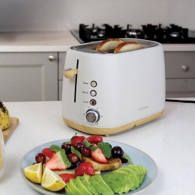 Statesman SKT05090CR 2 Slice Scandi Toaster - Cream