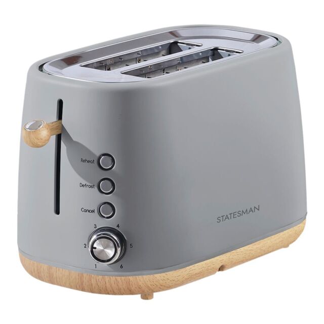 Statesman SKT05090GY 2 Slice Scandi Toaster - Grey