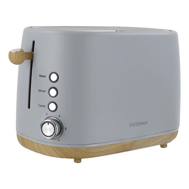 Statesman SKT05090GY 2 Slice Scandi Toaster - Grey