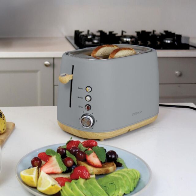 Statesman SKT05090GY 2 Slice Scandi Toaster - Grey