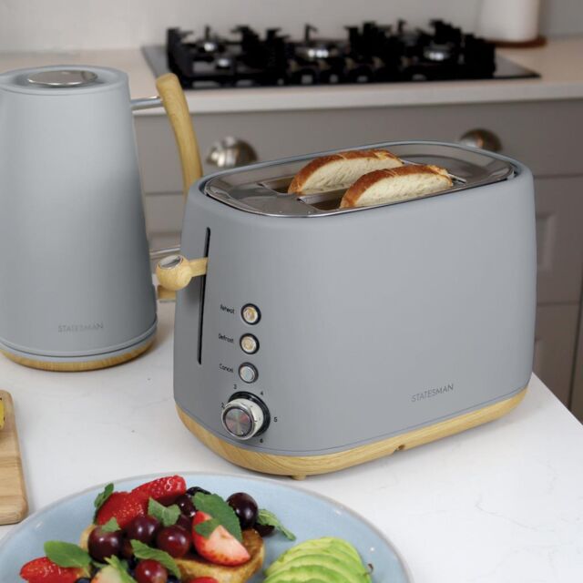Statesman SKT05090GY 2 Slice Scandi Toaster - Grey
