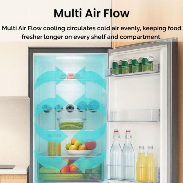 Teknix FFPH1825PB 55cm 50/50 Fridge Freezer Total No Frost - Black