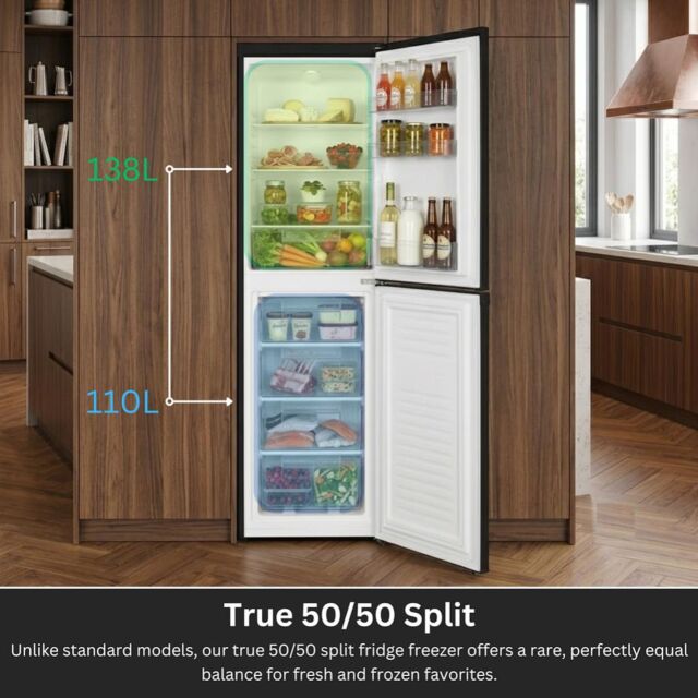Teknix STF1725B 50/50 Fridge Freezer Static - Black