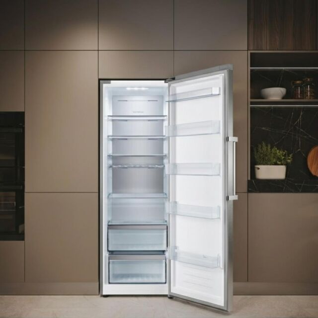 Teknix TH60TLBIX 60cm Tall Larder Fridge with Metal Tech Cooling - Stainless Steel