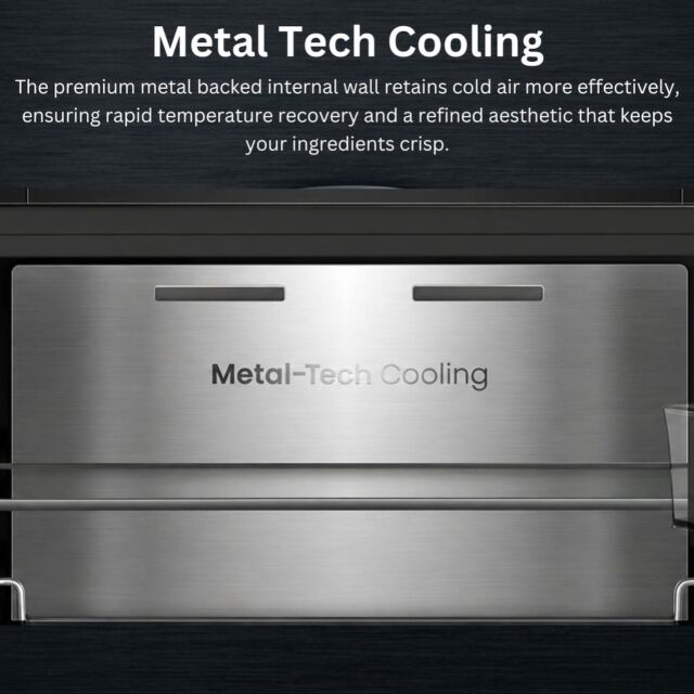 Teknix TH60TNFX 60cm Tall Frost Free Freezer with Metal Tech Cooling - Stainless Steel