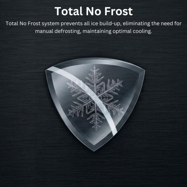 Teknix TH60TNFX 60cm Tall Frost Free Freezer with Metal Tech Cooling - Stainless Steel