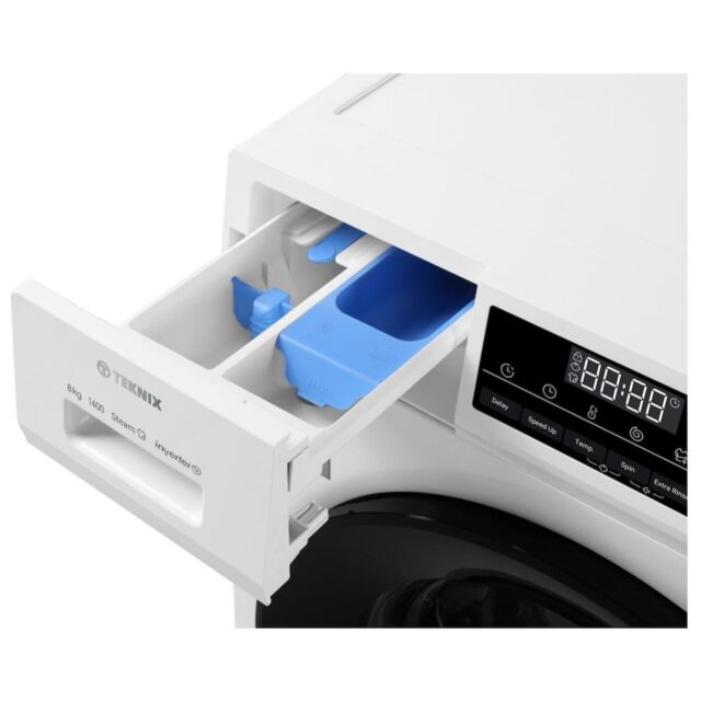 Teknix TK3W814XW 3 Series 8kg Washing Machine with 1400rpm Spin - White