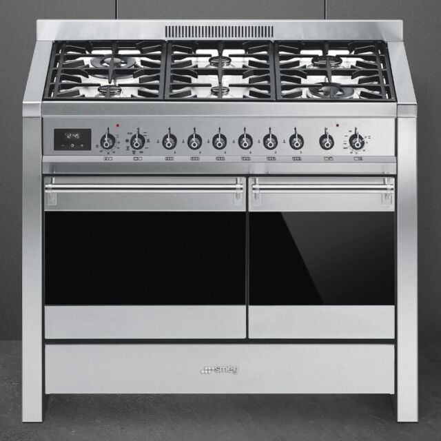 Smeg A2-81 100cm Opera Dual Fuel Range Cooker, Stainless Steel