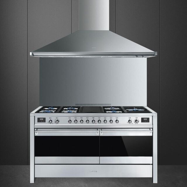 Smeg A5-81 150cm Opera Dual Fuel Range Cooker, Stainless Steel