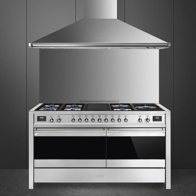 Smeg A5-81 150cm Opera Dual Fuel Range Cooker, Stainless Steel