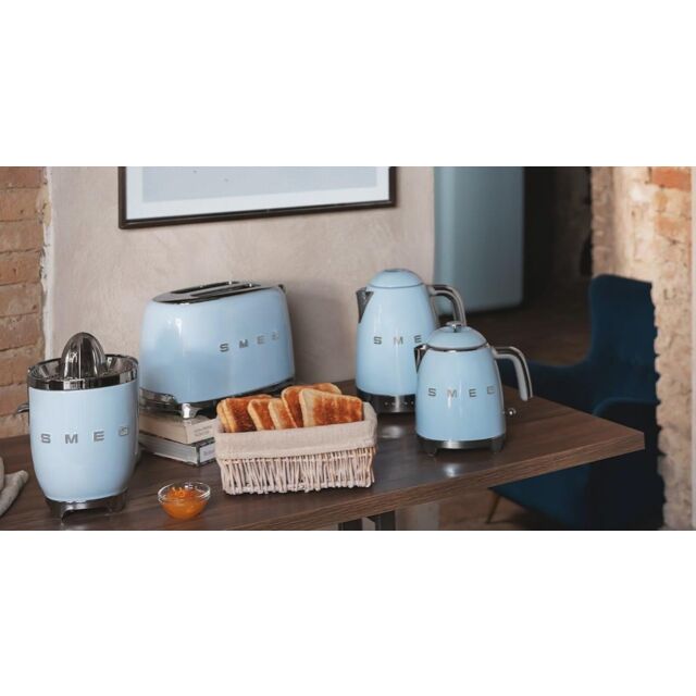 Smeg TSF01PBUK Toaster, Blue