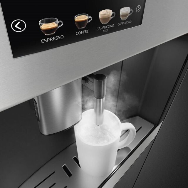 Smeg CMS4303X 45cm Integrated Coffee Machine, Stainless Steel