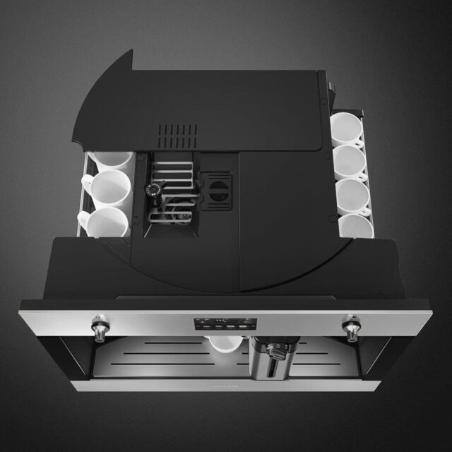 Smeg CMS4303X 45cm Integrated Coffee Machine, Stainless Steel