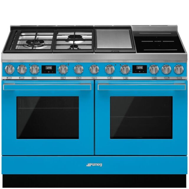 Smeg CPF120IGMPT 120cm Portofino Dual Fuel Range Cooker, Turquoise