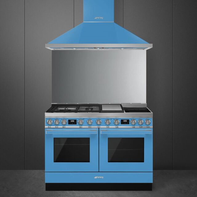 Smeg CPF120IGMPT 120cm Portofino Dual Fuel Range Cooker, Turquoise