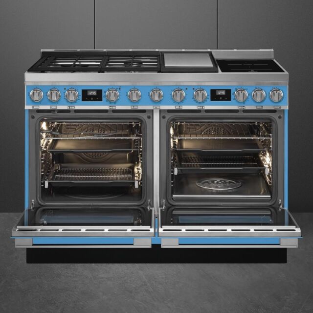 Smeg CPF120IGMPT 120cm Portofino Dual Fuel Range Cooker, Turquoise