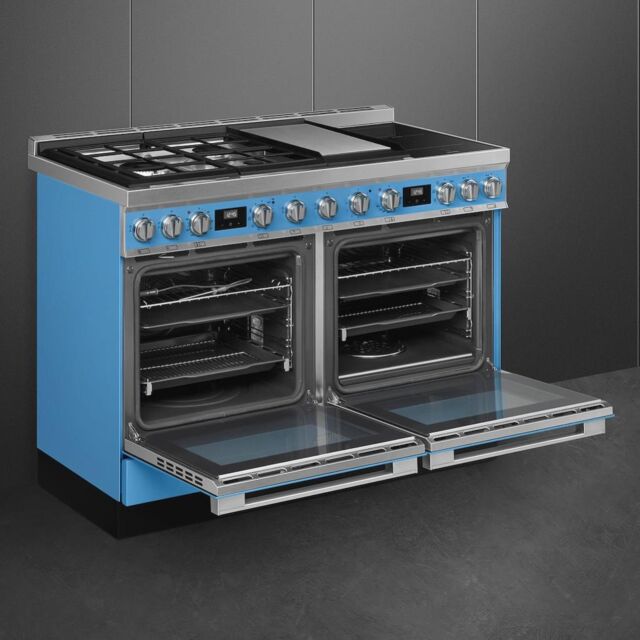 Smeg CPF120IGMPT 120cm Portofino Dual Fuel Range Cooker, Turquoise
