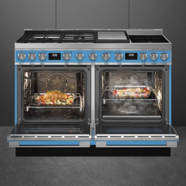 Smeg CPF120IGMPT 120cm Portofino Dual Fuel Range Cooker, Turquoise