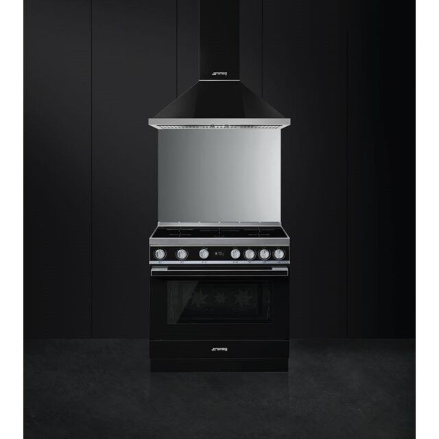 Smeg CPF9IPBL 90cm Portofino Electric Range Cooker, Black
