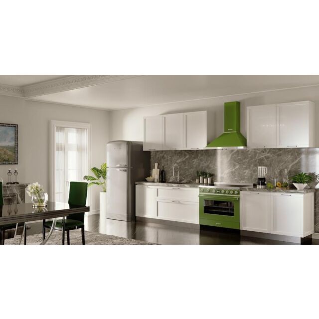 Smeg CPF9IPOG 90cm Portofino Electric Range Cooker, Olive Green