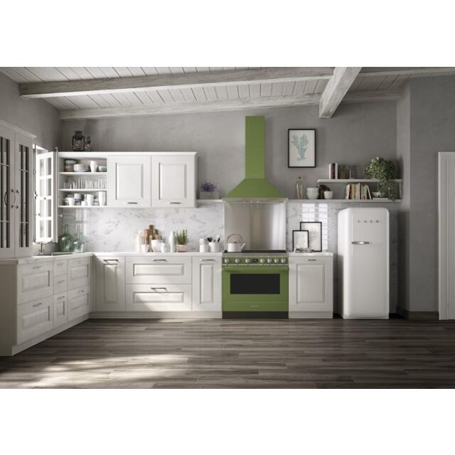 Smeg CPF9IPOG 90cm Portofino Electric Range Cooker, Olive Green