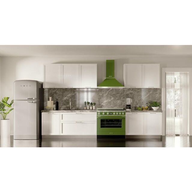 Smeg CPF9IPOG 90cm Portofino Electric Range Cooker, Olive Green