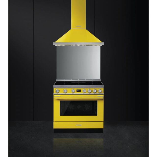 Smeg CPF9IYW 90cm Portofino Electric Range Cooker, Yellow