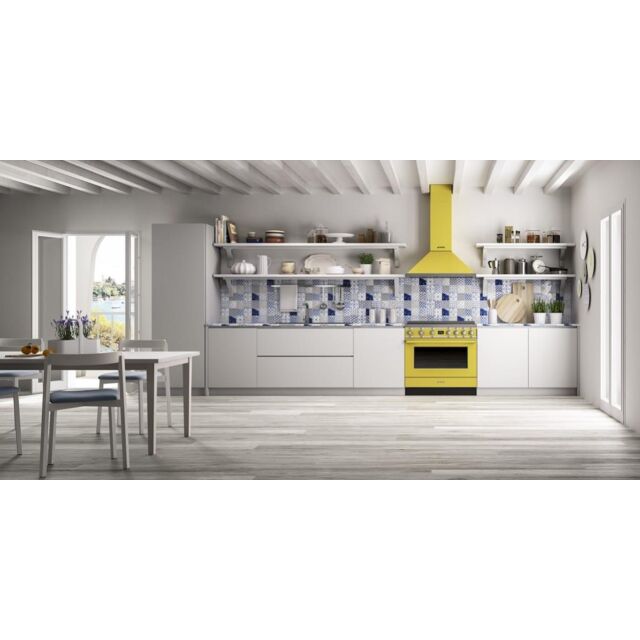 Smeg CPF9IYW 90cm Portofino Electric Range Cooker, Yellow
