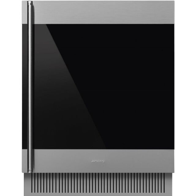 Smeg CVI338RX3 60cm Classic Undercounter Wine Cooler with Right Hand Hinge, Stainless Steel
