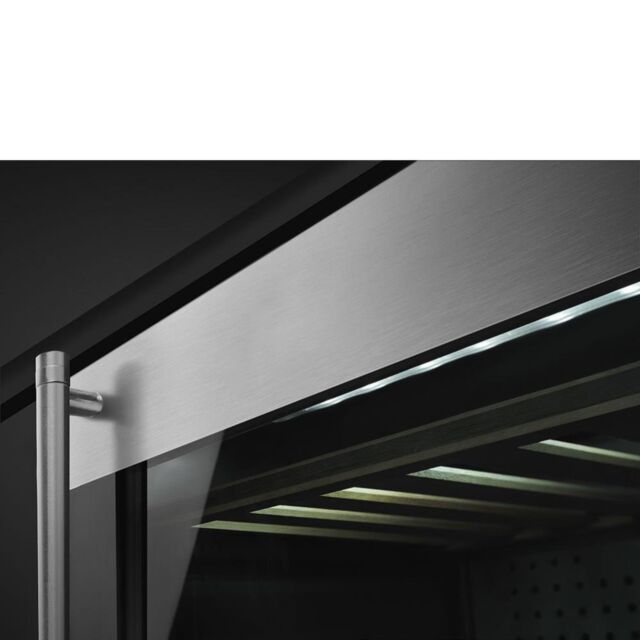 Smeg CVI338RX3 60cm Classic Undercounter Wine Cooler with Right Hand Hinge, Stainless Steel
