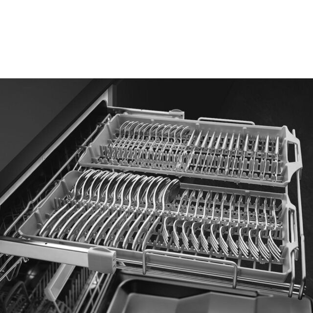 Smeg DIFABBL 60cm 50s Style Built-In Dishwasher, Black