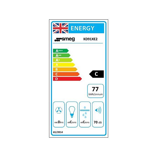 Smeg KD91XE2 90cm Chimney Hood, Stainless Steel