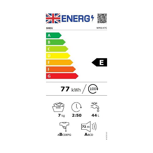 Smeg WMI147C 60cm 7kg Fully Integrated Washing Machine