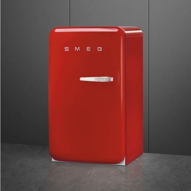 Smeg FAB10LRD5 55cm Fridge with Icebox Left Hand Hinge, Red